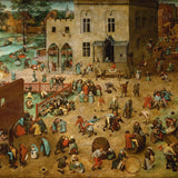 Puzzle Eurographics - 1000 p - Les jeux d'enfants - Bruegel - Puzzle en carton - Rouge et Noir