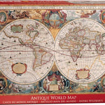 Puzzle Eurographics - 2000 p - Carte de monde antique - Puzzle en carton - Rouge et Noir