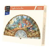 Puzzle MW - 150 pièces - Eventail Marie - Antoinette au Trianon - Puzzle en bois Michèle Wilson - Rouge et Noir