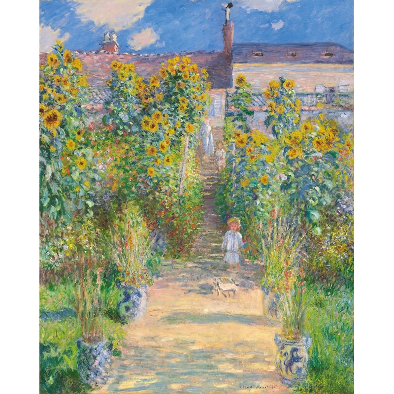 Puzzle MW - 250 p - Jardin de l'artiste à Vétheuil - Monet - Puzzle en bois Michèle Wilson - Rouge et Noir