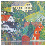 Puzzle MW - 250 p - Les maisons sur le lac - Klimt - Puzzle en bois Michèle Wilson - Rouge et Noir