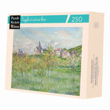 Puzzle MW - 250 p - Printemps à Giverny - Monet - Puzzle en bois Michèle Wilson - Rouge et Noir