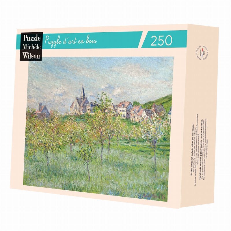 Puzzle MW - 250 p - Printemps à Giverny - Monet - Puzzle en bois Michèle Wilson - Rouge et Noir