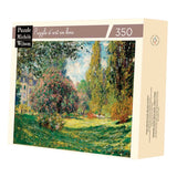 Puzzle MW - 350 p - le parc Monceau - Monet - Puzzle en bois Michèle Wilson - Rouge et Noir