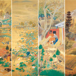 Puzzle MW - 650 p - Les environs de Kyoto au fil des saisons - Rofu - Puzzle en bois Michèle Wilson - Rouge et Noir