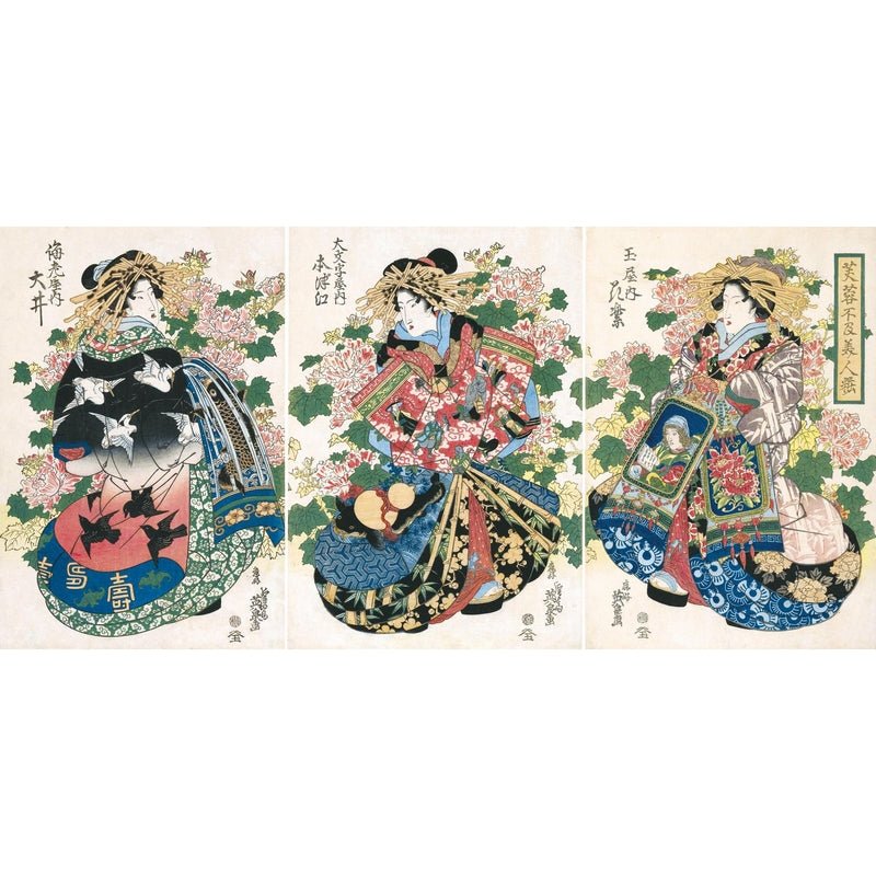 Puzzle MW - 900 p - Trois courtisanes - Eisen - Puzzle en bois Michèle Wilson - Rouge et Noir