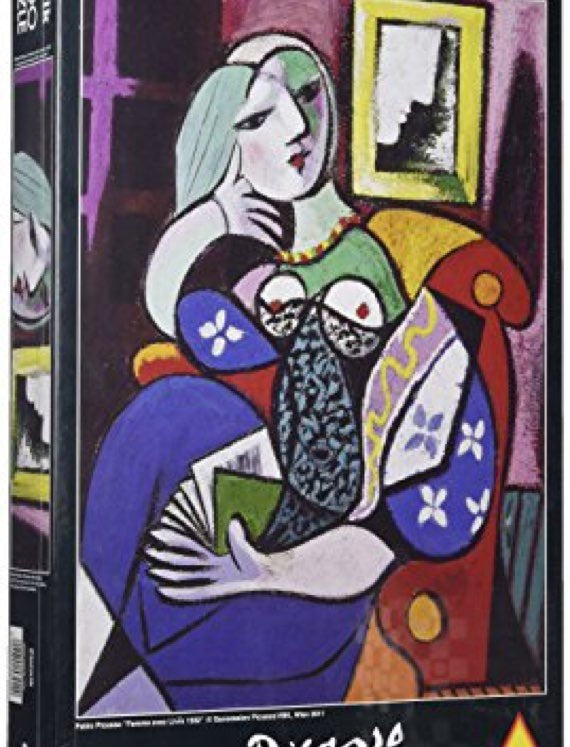 Puzzle Piatnik - 1000 p - Femme avec livre - Picasso - Puzzle en carton - Rouge et Noir