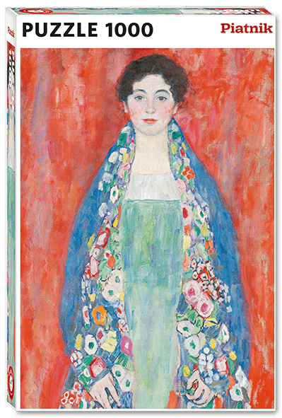 Puzzle Piatnik - 1000 p - Portrait de mademoiselle Lieser - Klimt - Puzzle en carton - Rouge et Noir