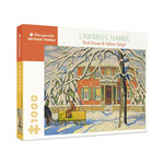 Puzzle Pomegranate - 1000 p - Maison rouge et traîneau jaune - Lawren S.Harris - Puzzle en carton - Rouge et Noir