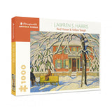 Puzzle Pomegranate - 1000 p - Maison rouge et traîneau jaune - Lawren S.Harris - Puzzle en carton - Rouge et Noir