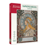Puzzle Pomegranate - 1000 p - Zodiac - Alphonse Mucha - Puzzle en carton - Rouge et Noir