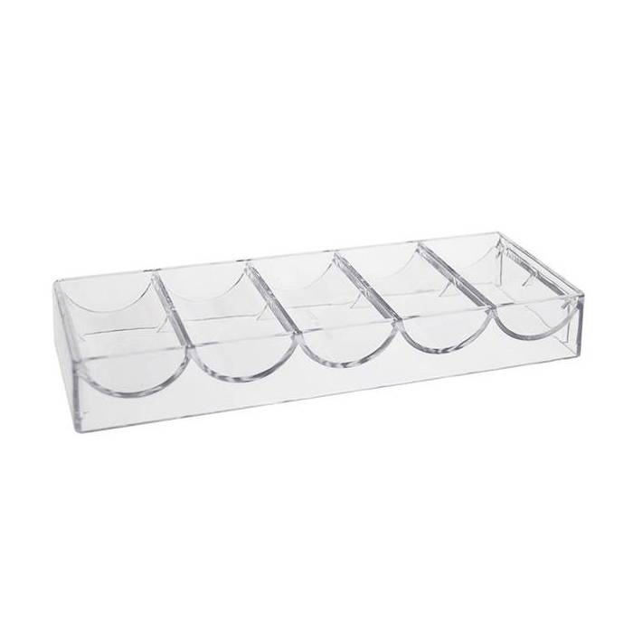 Racks vide pour 100 jetons (sans couvercle) - accessoire de poker - Rouge et Noir