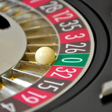 Roulette en Bois - Laquée Noir - 45 cm - roulette simple - Rouge et Noir