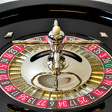 Roulette en Bois - Laquée Noir - 45 cm - roulette simple - Rouge et Noir