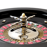 Roulette en Bois - Laquée Noir - 45 cm - roulette simple - Rouge et Noir