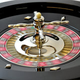 Roulette en Bois - Laquée Noir - 45 cm - roulette simple - Rouge et Noir