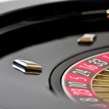 Roulette en Bois - Laquée Noir - 45 cm - roulette simple - Rouge et Noir