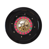 Roulette en Bois - Laquée Noir - 45 cm - roulette simple - Rouge et Noir
