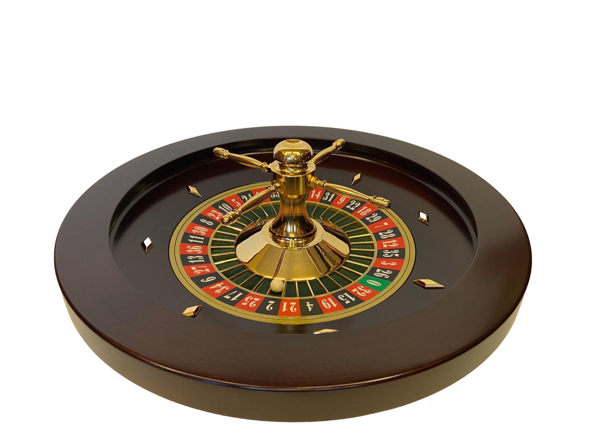Roulette Romagnoli - Acajou - 60 cm - roulette simple en bois cadeau bel objet - Rouge et Noir