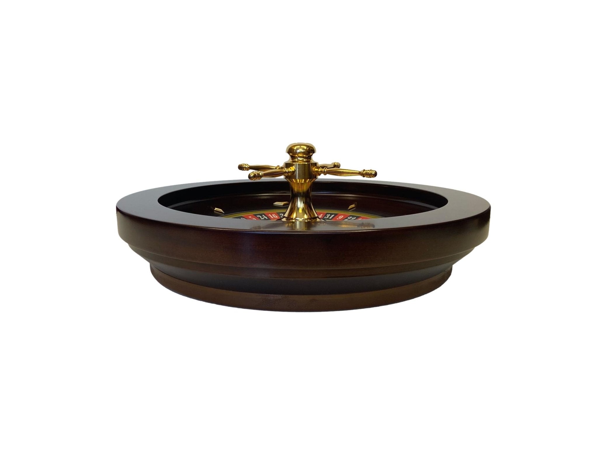Roulette Romagnoli - Acajou - 60 cm - roulette simple en bois cadeau bel objet - Rouge et Noir