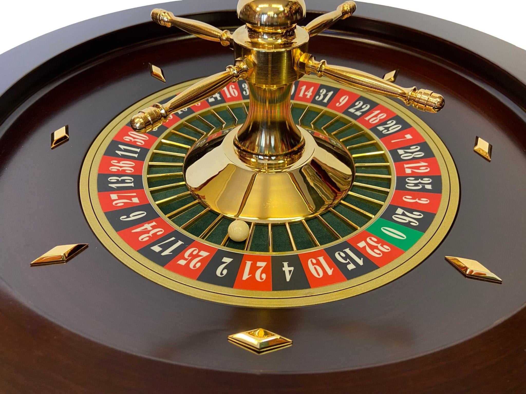 Roulette Romagnoli - Acajou - 60 cm - roulette simple en bois cadeau bel objet - Rouge et Noir