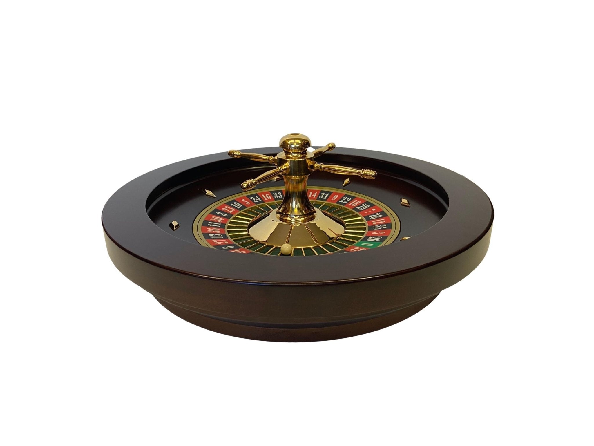 Roulette Romagnoli - Acajou - 60 cm - roulette simple en bois cadeau bel objet - Rouge et Noir