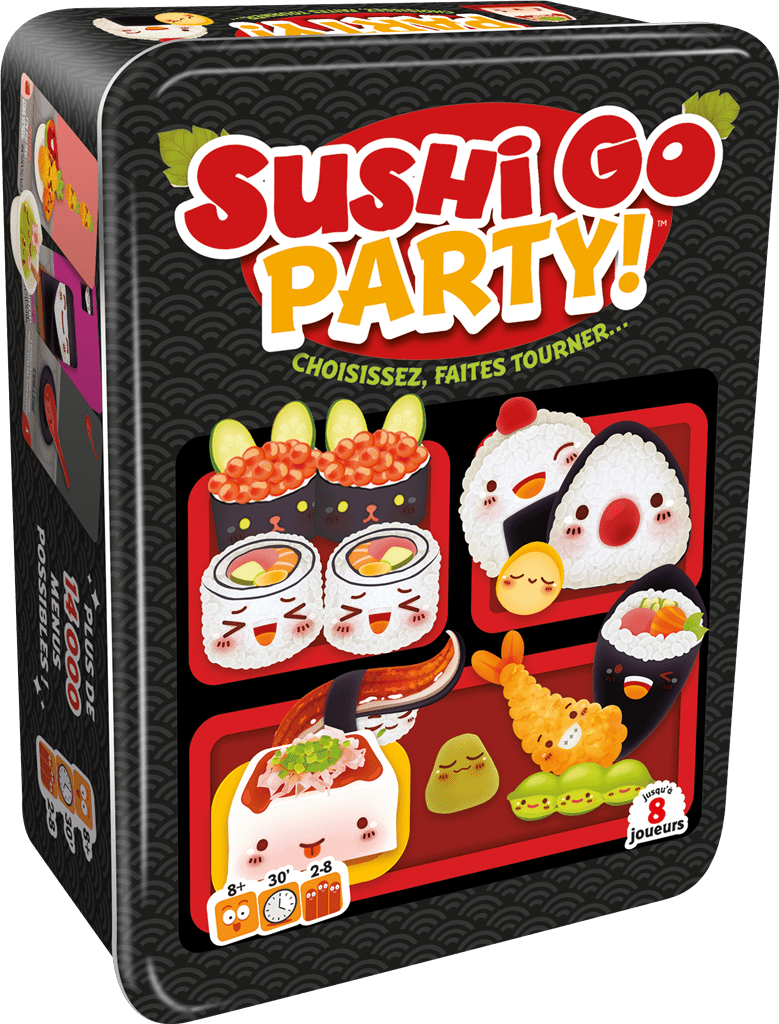 Sushi Go PARTY ! - Jeu de plateau de stratégie d'ambiance - Rouge et Noir