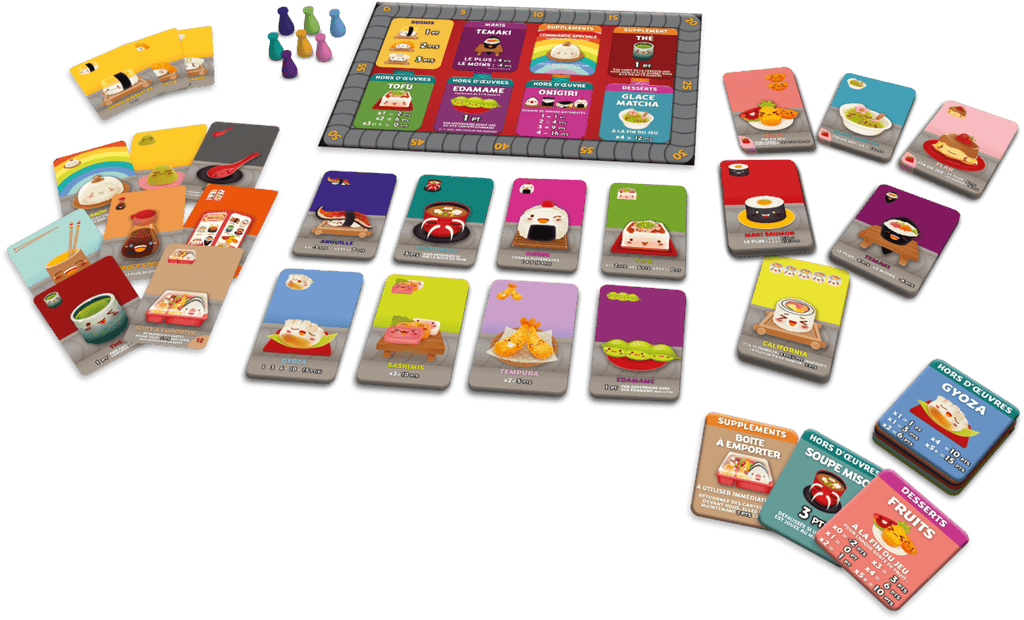 Sushi Go PARTY ! - Jeu de plateau de stratégie d'ambiance - Rouge et Noir