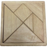 Tangram Bois simple - Casse - tête en bois jeu solitaire - Rouge et Noir