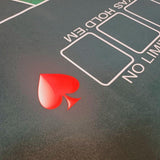 Tapis de poker STAR - Tissu / Néoprène - tapis de poker - Rouge et Noir