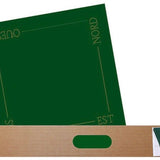 Tapis de tarot suédine vert ton sur ton - tapis de cartes tapis de tarot - Rouge et Noir