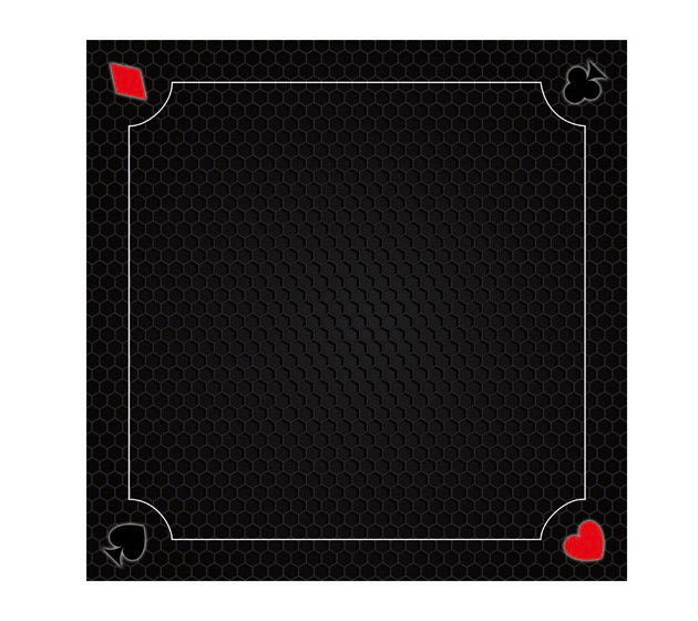 Tapis Multijeux - Excellence - tapis de cartes tapis de tarot - Rouge et Noir