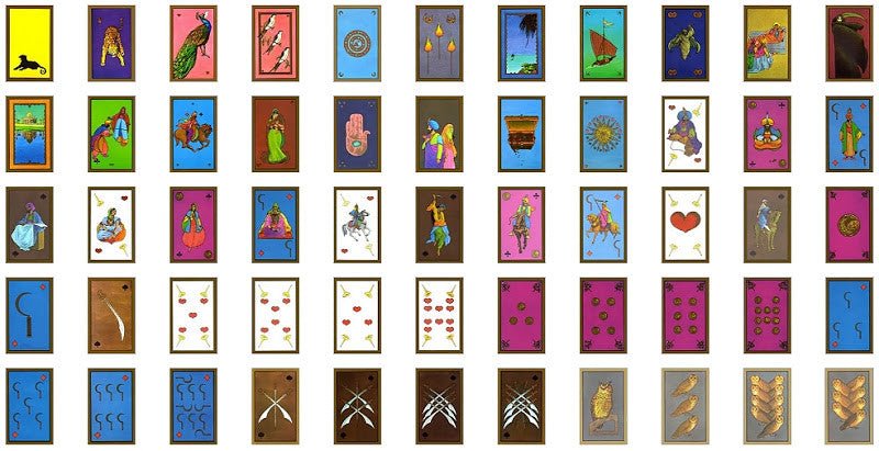 Tarot Persan de Mme Indira - Divination - Esotérisme - Rouge et Noir
