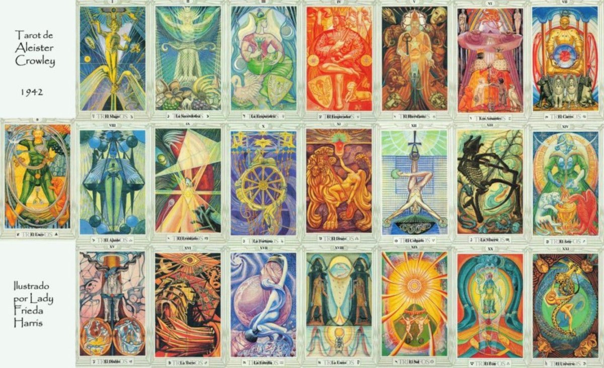 Tarot Toth Aleister Crowley - jeu divinatoire - Rouge et Noir