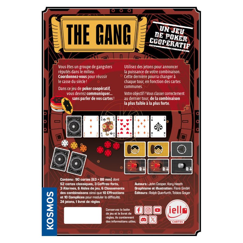 The gang - Jeu de plateau de stratégie coopératif - Rouge et Noir