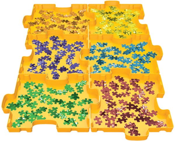 Trieur de pièces pour puzzle - 1000p - 20X20X2 cm - accessoire de puzzle - Rouge et Noir