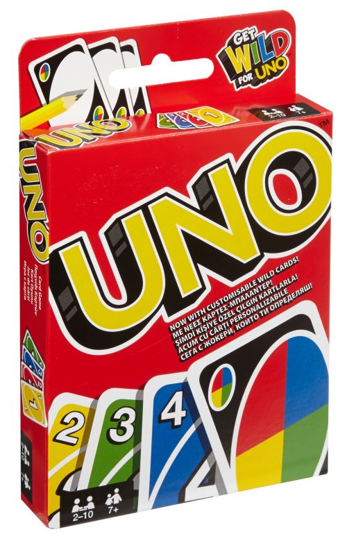 Uno - Jeu de plateau d'ambiance et de vivacité enfants cadeau - 7a - Rouge et Noir