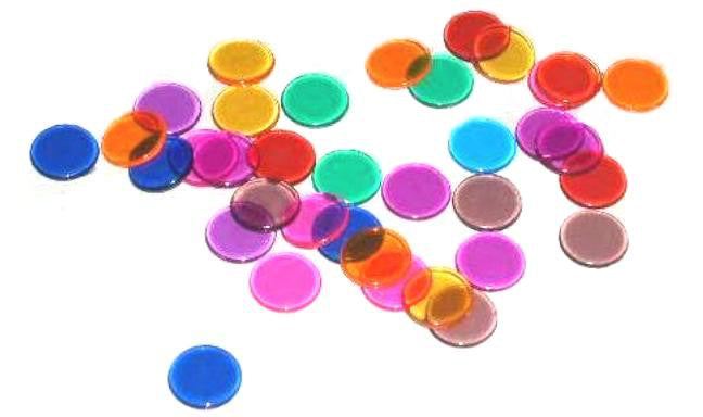 Pions bingo par 300 - plastique couleurs