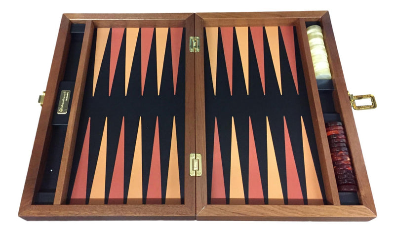 Backgammon Bois et Cuir