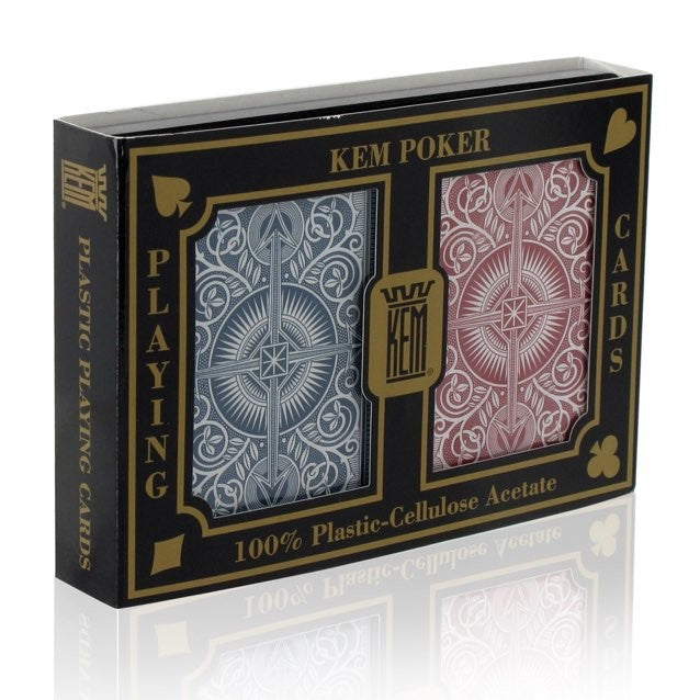 Kem double poker index standard - Bleu / Rouge