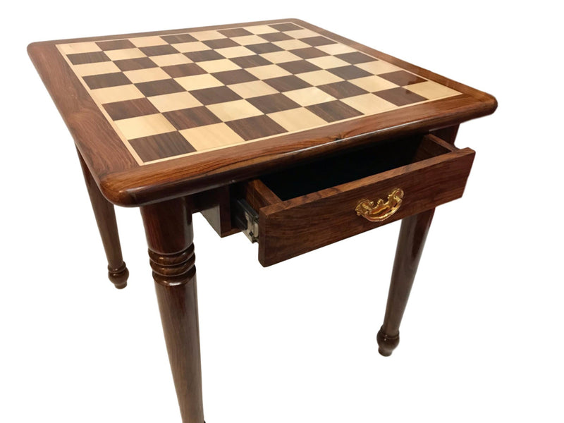 Table d'échecs en marqueterie de Palissandre