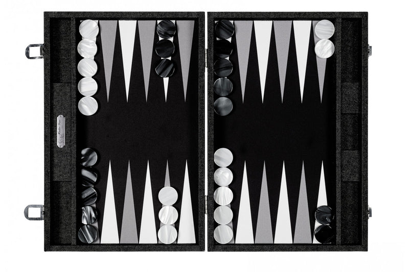 Backgammon Hector Saxe Grand - Jeans Noir / Fonds Noir