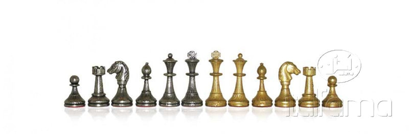 Pièces d'échecs en métal - Mignon - Fait à la main