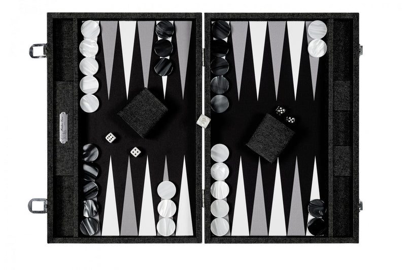 Backgammon Hector Saxe Grand - Jeans Noir / Fonds Noir
