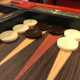Pions Backgammon plastique - Ergonomiques - Noir - Pions de backgammon - Rouge et Noir