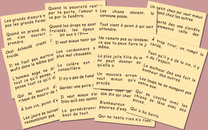 200 Proverbes Français - fin de soirée solitaire - Rouge et Noir