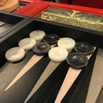 Pions Backgammon plastique - Ergonomiques - Noir - Pions de backgammon - Rouge et Noir