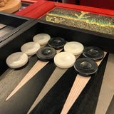 Pions Backgammon plastique - Ergonomiques - Noir - Pions de backgammon - Rouge et Noir