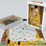 Puzzle Eurographics - 1000 p - Le Baiser - Klimt - Puzzle en carton - Rouge et Noir