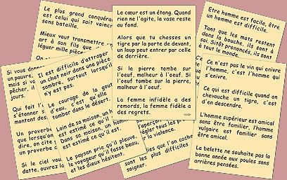 200 Proverbes chinois - fin de soirée solitaire - Rouge et Noir